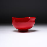 INOME Heart Handmade Matcha Bowl - The First Red : 創世の赤 / 小野 穣 猪目茶碗