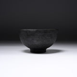 INOME Heart Handmade Matcha Bowl - Kurosuke : 黒助 / 小野 穣 猪目茶碗