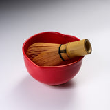 INOME Heart Handmade Matcha Bowl - Camellia Red : 椿色 / 小野 穣 猪目茶碗