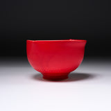 INOME Heart Handmade Matcha Bowl - Camellia Red : 椿色 / 小野 穣 猪目茶碗