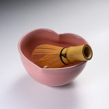 INOME Heart Handmade Matcha Bowl - Nadeshiko Golden Ribbon : 撫子金リボン / 小野 穣 猪目茶碗