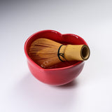 INOME Heart Handmade Matcha Bowl - Koi-iro : 恋色 / 小野 穣 猪目茶碗