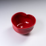INOME Heart Handmade Matcha Bowl - Koi-iro : 恋色 / 小野 穣 猪目茶碗