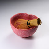 INOME Heart Handmade Matcha Bowl - Sakura Coral : 桜珊瑚 / 小野 穣 猪目茶碗
