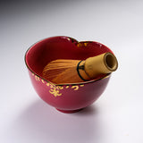 INOME Heart Handmade Matcha Bowl - Old Rose : 長春花 / 小野 穣 猪目茶碗