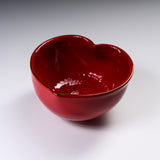 INOME Heart Handmade Matcha Bowl - The First Red with Golden Ribbon : あなたのために / 小野 穣 猪目茶碗