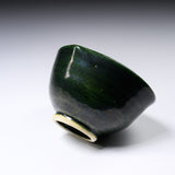 INOME Heart Handmade Matcha Bowl - Kourai Oribe : 高麗納戸織部 / 小野 穣 猪目茶碗