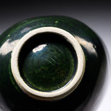 INOME Heart Handmade Matcha Bowl - Kourai Oribe : 高麗納戸織部 / 小野 穣 猪目茶碗