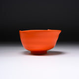 INOME Heart Handmade Matcha Bowl - Vermilion : 丹色 / 小野 穣 猪目茶碗