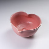 INOME Heart Handmade Matcha Bowl - Nadeshiko Pink : 撫子ピンク / 小野 穣 猪目茶碗