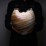 ISHIDA KAZUYA Bizen Pottery Vase with Wooden Gift Box - Tidal Spiral / 備前焼 花瓶