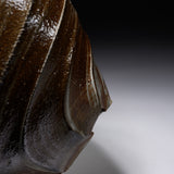 ISHIDA KAZUYA Bizen Pottery Vase with Wooden Gift Box - Tidal Spiral / 備前焼 花瓶