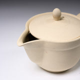 JINSUI Tokoname ware Teapot 250 ml - Pelican series - Off white / 人水 常滑急須