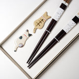 Japanese Chopstick Gift Set - Friendly Cat / ギフト箸セット