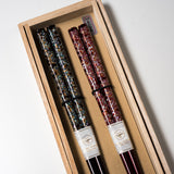 Japanese Chopstick Gift Set - Wakasa Lacquered Abalone Shell / ギフト箸セット