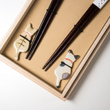 Japanese Chopstick Gift Set - Twilight Cat / ギフト箸セット