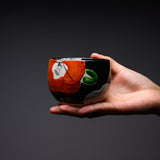 Japanese Hand painted Yunomi Tea Cup - Camellia