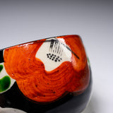 Japanese Hand painted Yunomi Tea Cup - Camellia