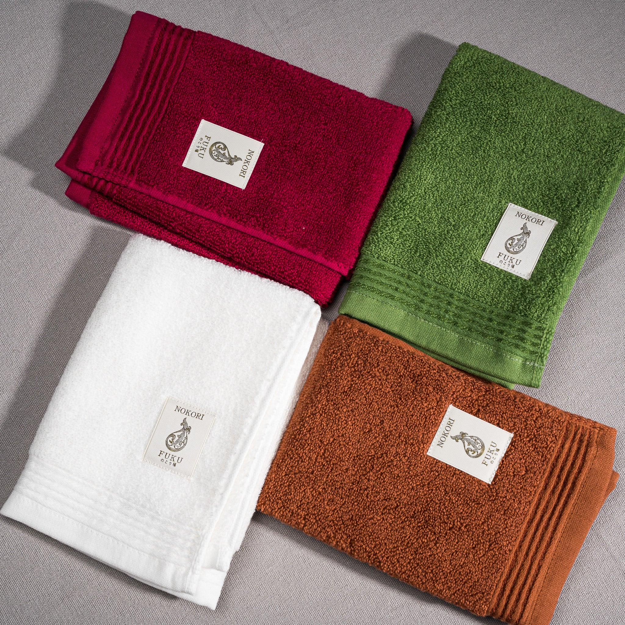 Premium Nokori Fuku Facecloth Towel - 4 Colours / 泉州タオル のこり福