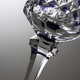 KAGAMI Crystal Edo-Kiriko Wine Glass - Drape & Tetragonal Basket Weave - Purple / 江戸切子 ワイングラス