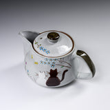 Kutani ware Tea Pot - Cat in the Twilight / 九谷焼 急須