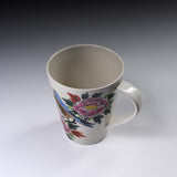 Kutani Ware Large Mug Cup - Bird with Flower - 520 ml / 九谷焼 マグカップ