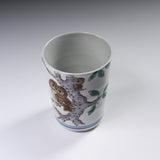 Kutani Ware Large Tea Cup - Owl on a Branch / 九谷焼 湯呑