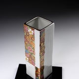 Kutani Ware Flower Vase with Tray - Hanazume Flowers / 九谷焼 花瓶