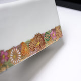 Kutani Ware Flower Vase with Tray - Hanazume Flowers / 九谷焼 花瓶
