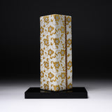 Kutani Ware Flower Vase with Tray - Shirochibu / 九谷焼 花瓶