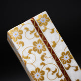 Kutani Ware Flower Vase with Tray - Shirochibu / 九谷焼 花瓶