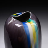 Kutani Ware Shibata Hiroshi Premium Flower Vase - Purple Yusai / 九谷焼 花瓶