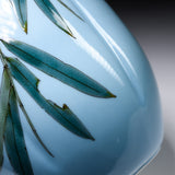 Kutani Ware Oval Vase - Kingfisher on Willow / 九谷焼 花瓶