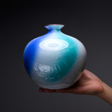 Kutani ware Premium Vase - Ginsai Silver Leaf / 九谷焼 花瓶