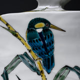 Kutani Ware Vase - Kingfisher by the Riverside / 九谷焼 花瓶