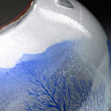 Kutani ware Premium Vase with Wooden Box - Winter Morning 25 cm / 九谷焼 花瓶