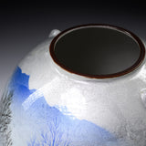 Kutani ware Premium Vase with Wooden Box - Winter Morning 25 cm / 九谷焼 花瓶