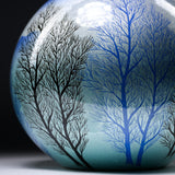 Kutani ware Premium Vase with Wooden Box - Winter Morning 25 cm / 九谷焼 花瓶
