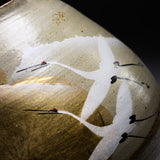 Kutani Ware Vase - Flying Cranes / 九谷焼 花瓶