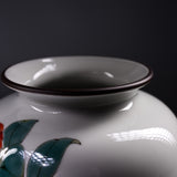 Kutani Ware Vase - Kingfishers and Camellia / 九谷焼 花瓶