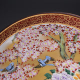 Premium Kutani ware  Decorative Plate - Lovebirds / 九谷焼 飾り皿 牡丹鳥