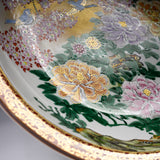 Premium Kutani ware  Decorative Plate - Lovebirds / 九谷焼 飾り皿 牡丹鳥