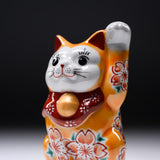 Kutani Ware Beckoning Cat Ornament "Mikan"  / 九谷焼 招き猫