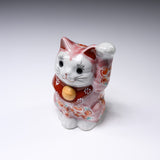 Kutani Ware Beckoning Cat Ornament "Berry"  / 九谷焼 招き猫