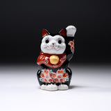 Kutani Ware Beckoning Cat Ornament "Goma"  / 九谷焼 招き猫