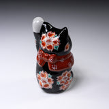 Kutani Ware Beckoning Cat Ornament "Goma"  / 九谷焼 招き猫