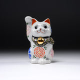 Kutani Ware Beckoning Cat Ornament "Bell"  / 九谷焼 招き猫