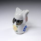 Kutani Ware Beckoning Cat Ornament "Bell"  / 九谷焼 招き猫