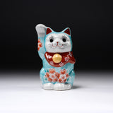 Kutani Ware Beckoning Cat Ornament "Umi"  / 九谷焼 招き猫