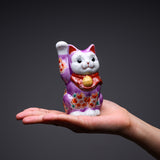 Kutani Ware Beckoning Cat Ornament "Polly"  / 九谷焼 招き猫